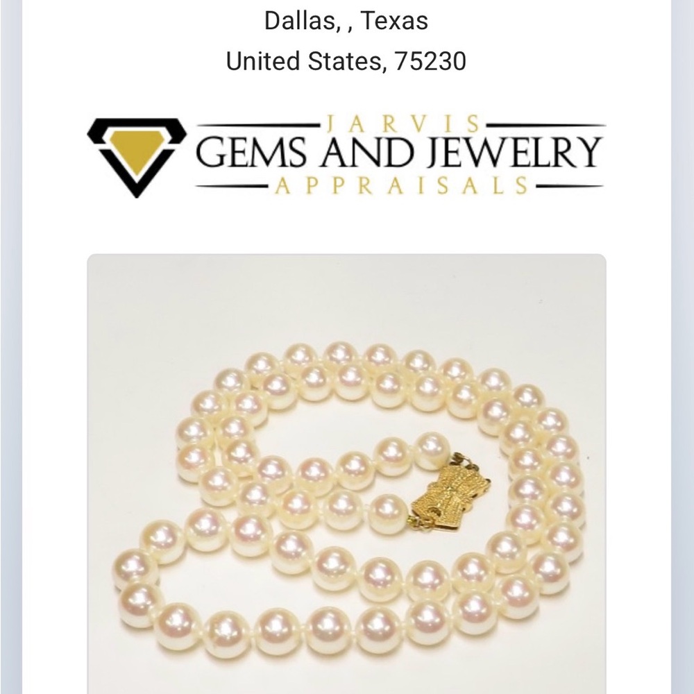 Mikimoto Cream Pearl Necklace with Gold Clasp - Picture 1 of 5